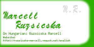 marcell ruzsicska business card